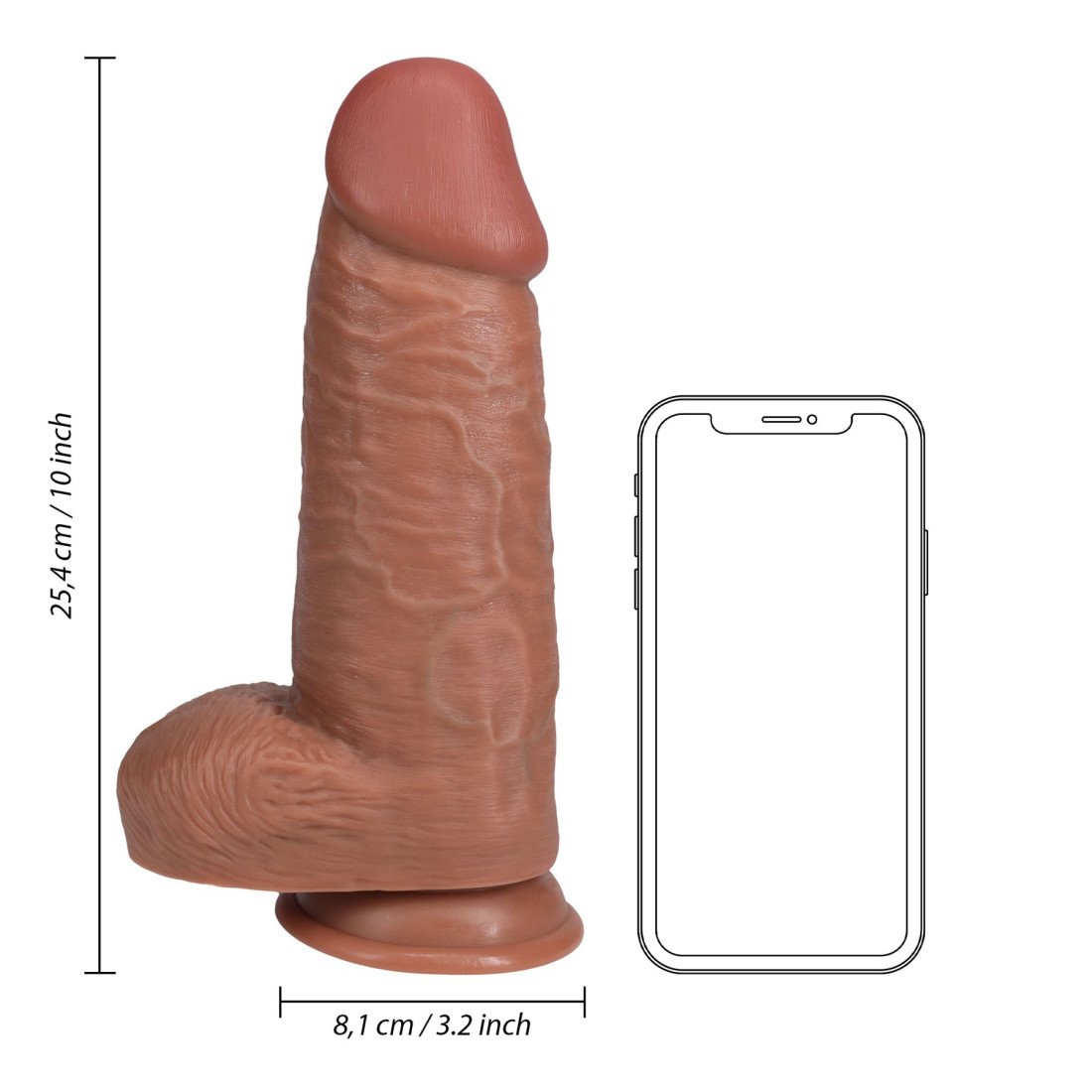 XXL falo imitatorius „Extra Thick Straight 10“ - RealRock