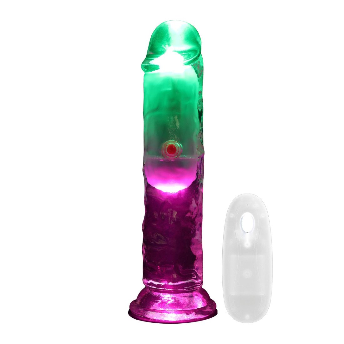 Vibruojantis dildo „LED Vibrating Cock 6“ - RealRock