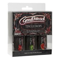 Rinkinys oraliniam seksui „Good Head Tingle Drops“, 3 vnt. - Doc Johnson