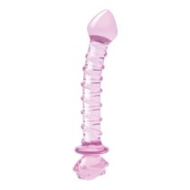 Stiklinis G taško dildo „Glaze Rosebud Spiral Dildo“ - Dream Toys