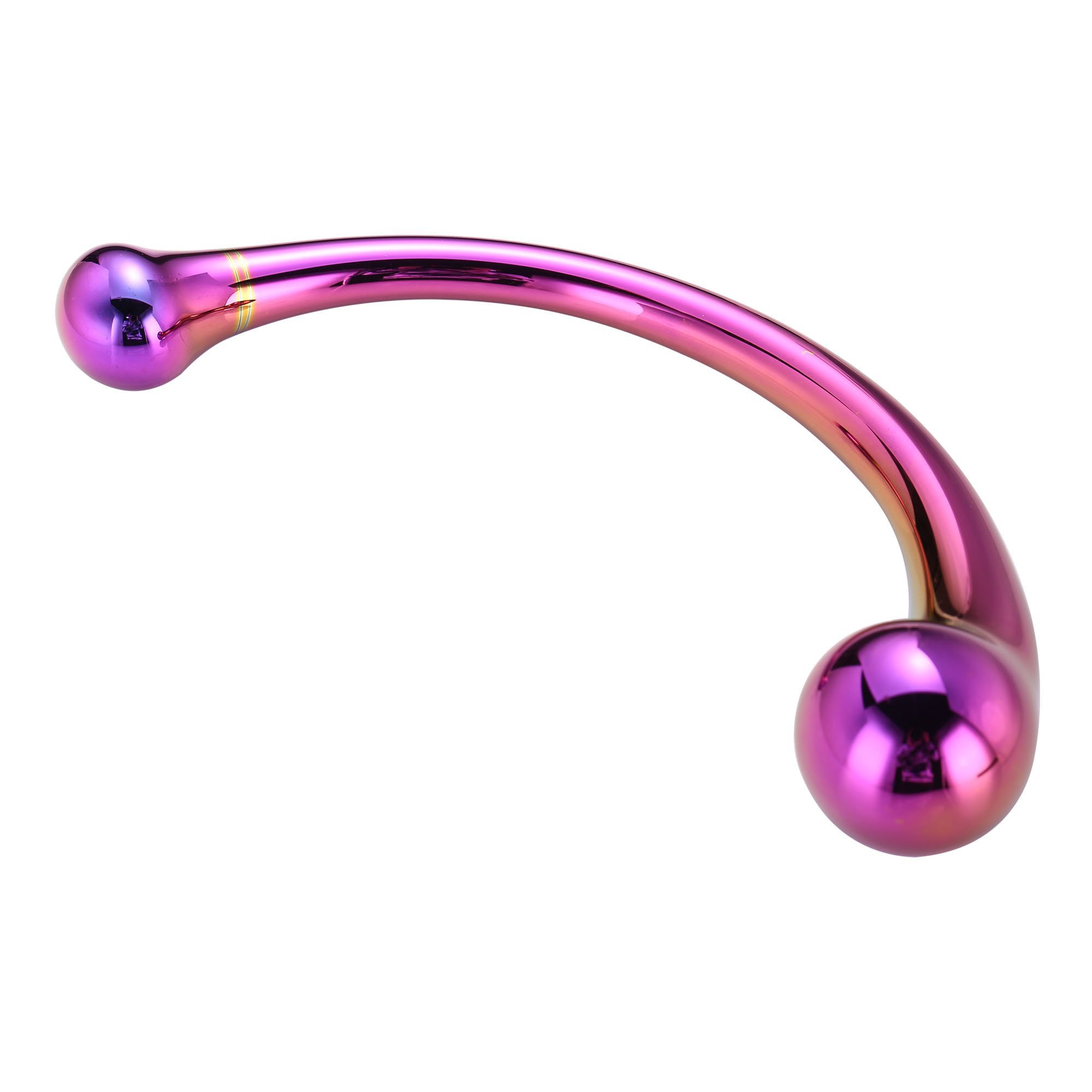 Stiklinis dildo (pažeista pakuotė) „Curved Big Wand“ - Dream Toys