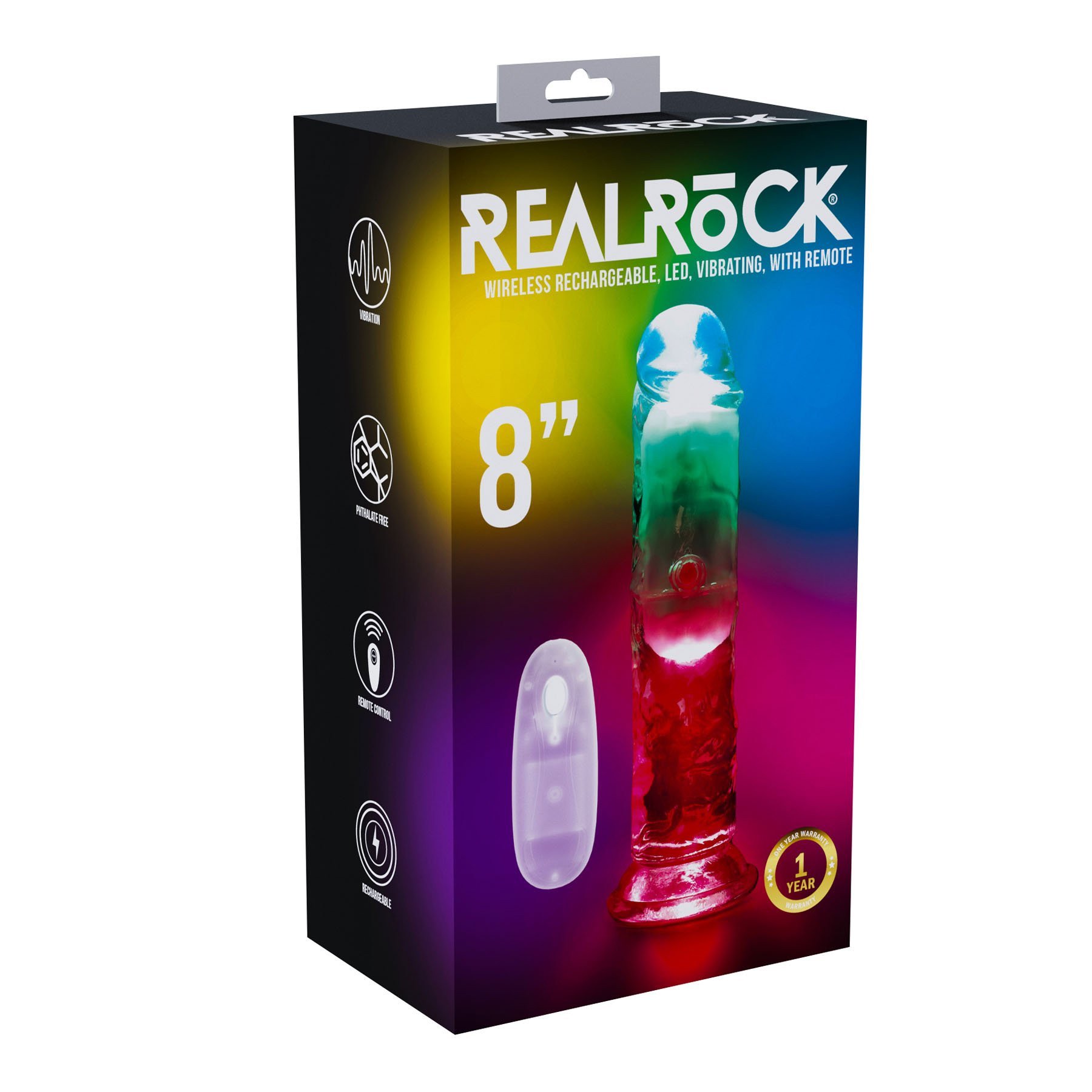 Vibruojantis dildo „LED Vibrating Cock 8“ - RealRock