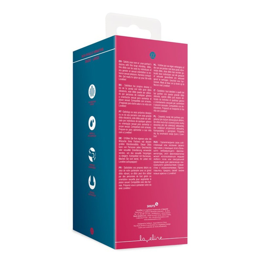 Vibruojantis silikoninis dildo „Non-Phallic Vibrating Dildo Large“ - Loveline