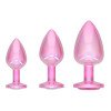 Analinių kaiščių rinkinys „Metal Anal Plug Set Pink“ - Ouch!