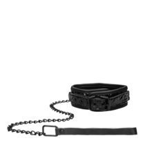 Antkaklio ir pavadėlio rinkinys „Luxury Collar with Leash“ - Ouch!
