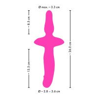 Vibratorius „2 in 1 Vibrator + Butt Plug“ - Couples Choice
