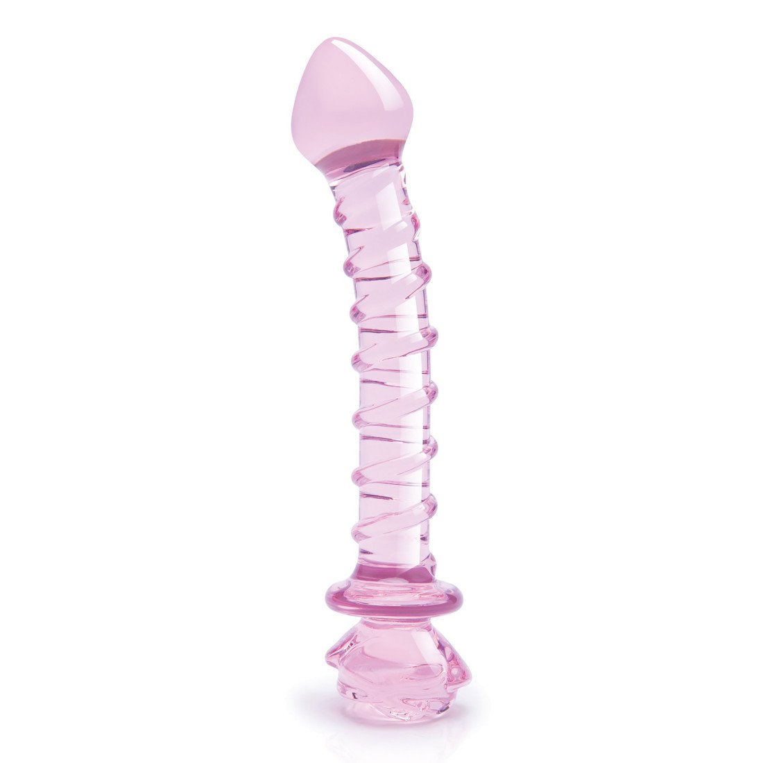 Stiklinis G taško dildo „Glaze Rosebud Spiral Dildo“ - Dream Toys