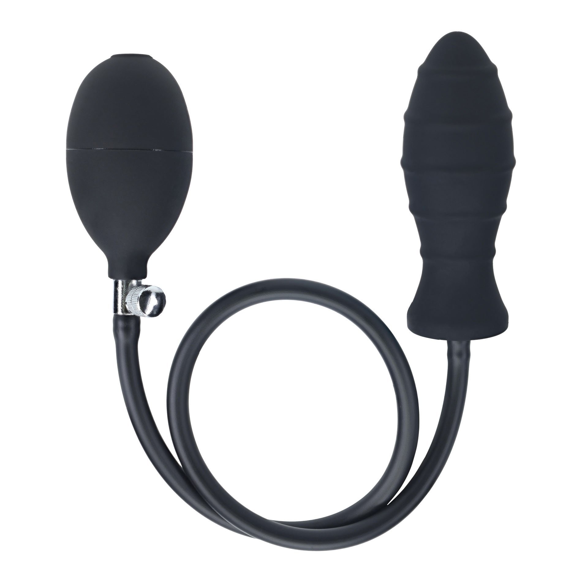 Pripučiamas analinis kaištis „Ribbed Inflatable Silicone Anal Plug“ - Levelz