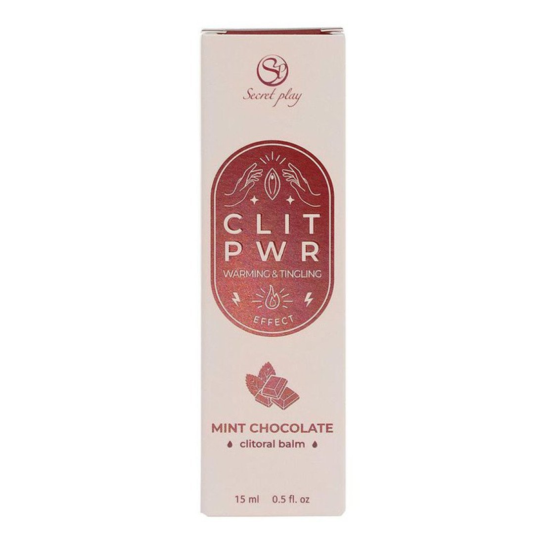 Stimuliuojantis balzamas klitoriui „Clit PWR - Mint Chocolate“, 15 ml - Secret Play
