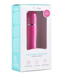 Rožinis mažas vibratorius „Smooth Diamond“ - EasyToys