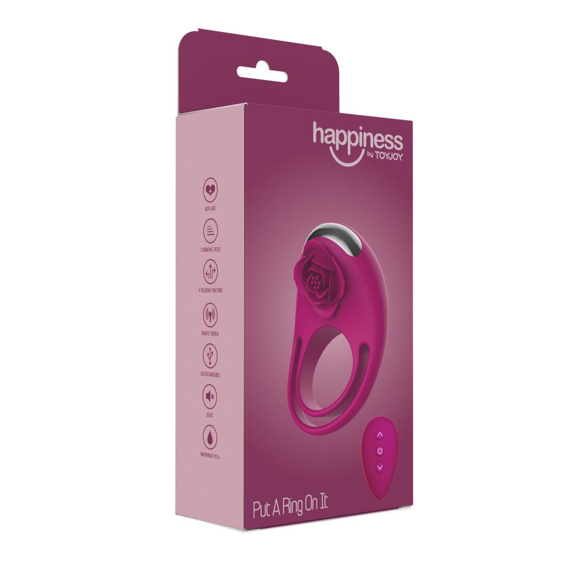 Vibruojantis penio žiedas „Happiness Put A Ring On It“ - ToyJoy