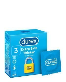 Saugesni prezervatyvai „Extra Safe Thicker“, 3 vnt. - Durex