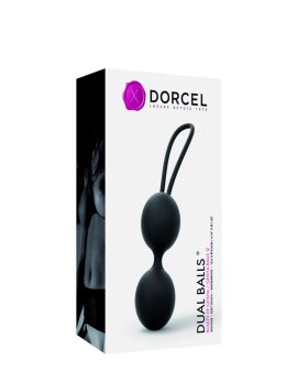 Juodi vaginaliniai kamuoliukai „Dual Balls“ - Dorcel