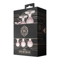 Analinių kaiščių rinkinys „Metal Butt Plug Set“ - Rosy Gold