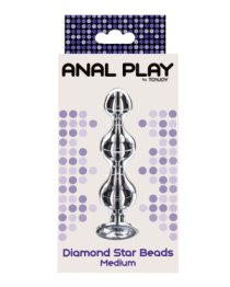 Vidutinis analinis kaištis „Diamond Star Beads“ - ToyJoy