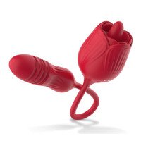 Automatinis vibratorius - stimuliatorius „Thrusting Dildo with Tongue Function“ - Teazers