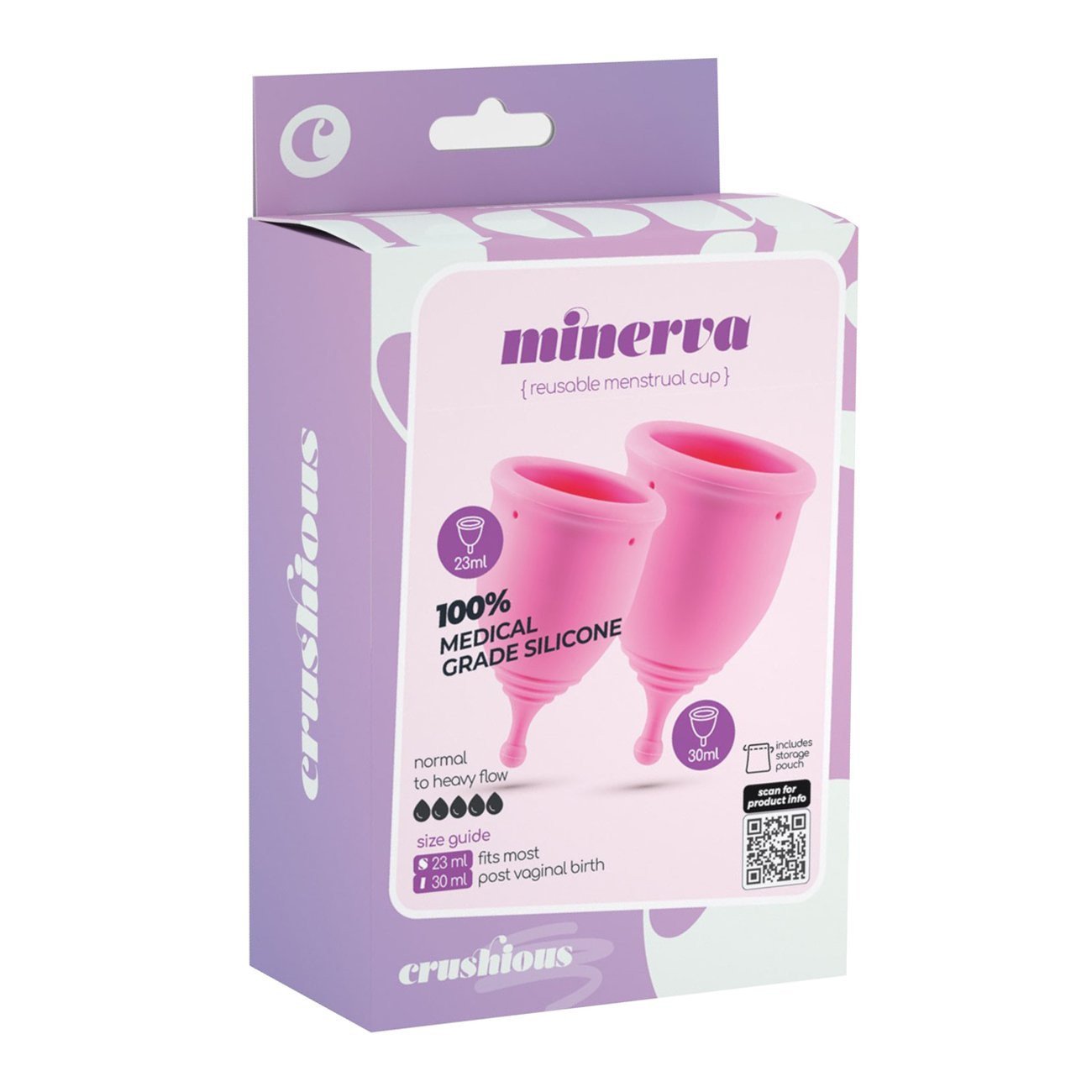 Menstruacinės taurelės „Minerva“, 2 vnt - Crushious