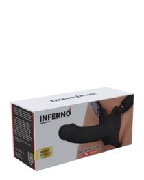 Tuščiaviduris strap-on dildo „Inferno 16 cm“ - Hidden Desire