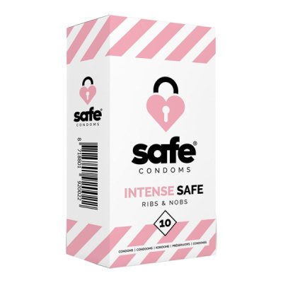 Stimuliuojantys prezervatyvai „Intense Safe“, 10 vnt. - Safe