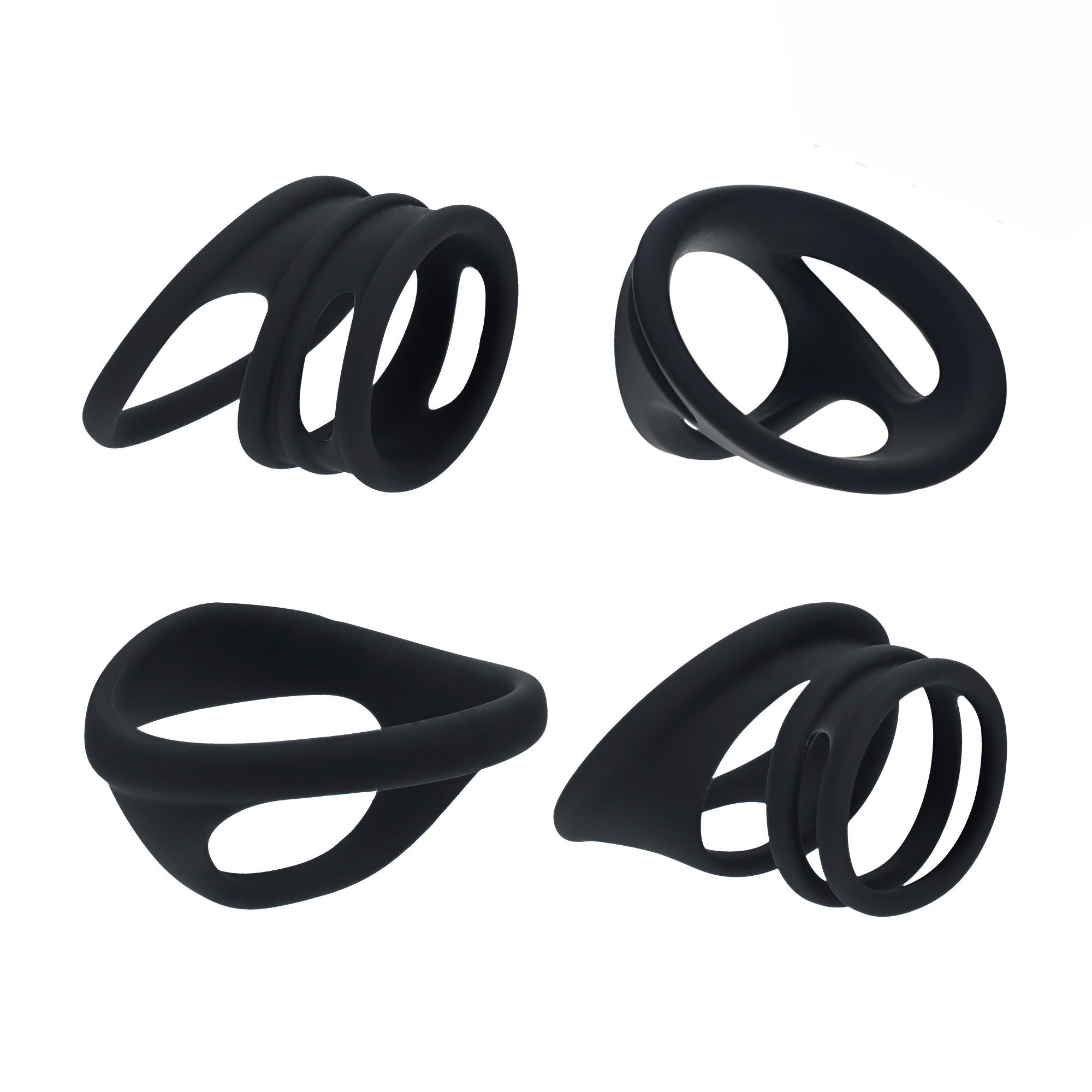 Penio ir sėklidžių žiedų rinkinys „Cock & Ball Ring Set of 4“ - Levelz