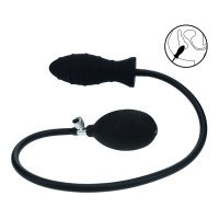 Pripučiamas analinis kaištis „Ribbed Inflatable Silicone Anal Plug“ - Shots Toys