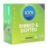 Stimuliuojantys prezervatyvai „Ribbed & Dotted“, 48 vnt. - EXS Condoms