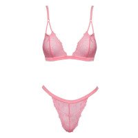 Liemenėlės ir kelnaičių rinkinys „Fantasy Neon Pink Set“ - Cottelli Collection