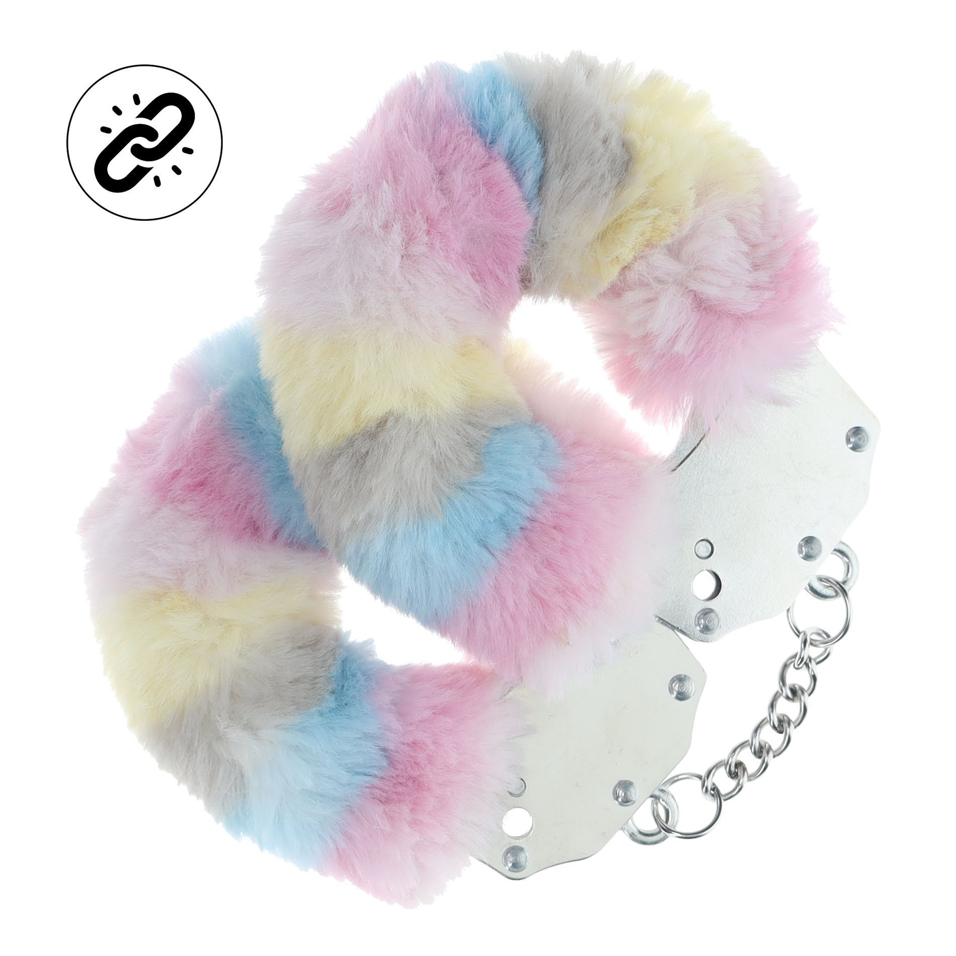 Antrankiai „Heavy-duty Fluffy Handcuffs Multicolor 2“ - Ouch!