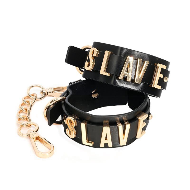 Antrankiai „Slave Handcuff with Golden Chain“ - Latetobed