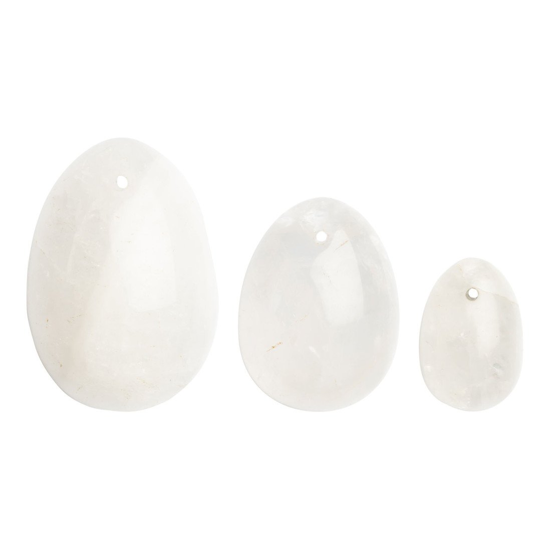 Vaginalinių kiaušinėlių rinkinys „Clear Quartz Yoni Eggs“ - La Gemmes