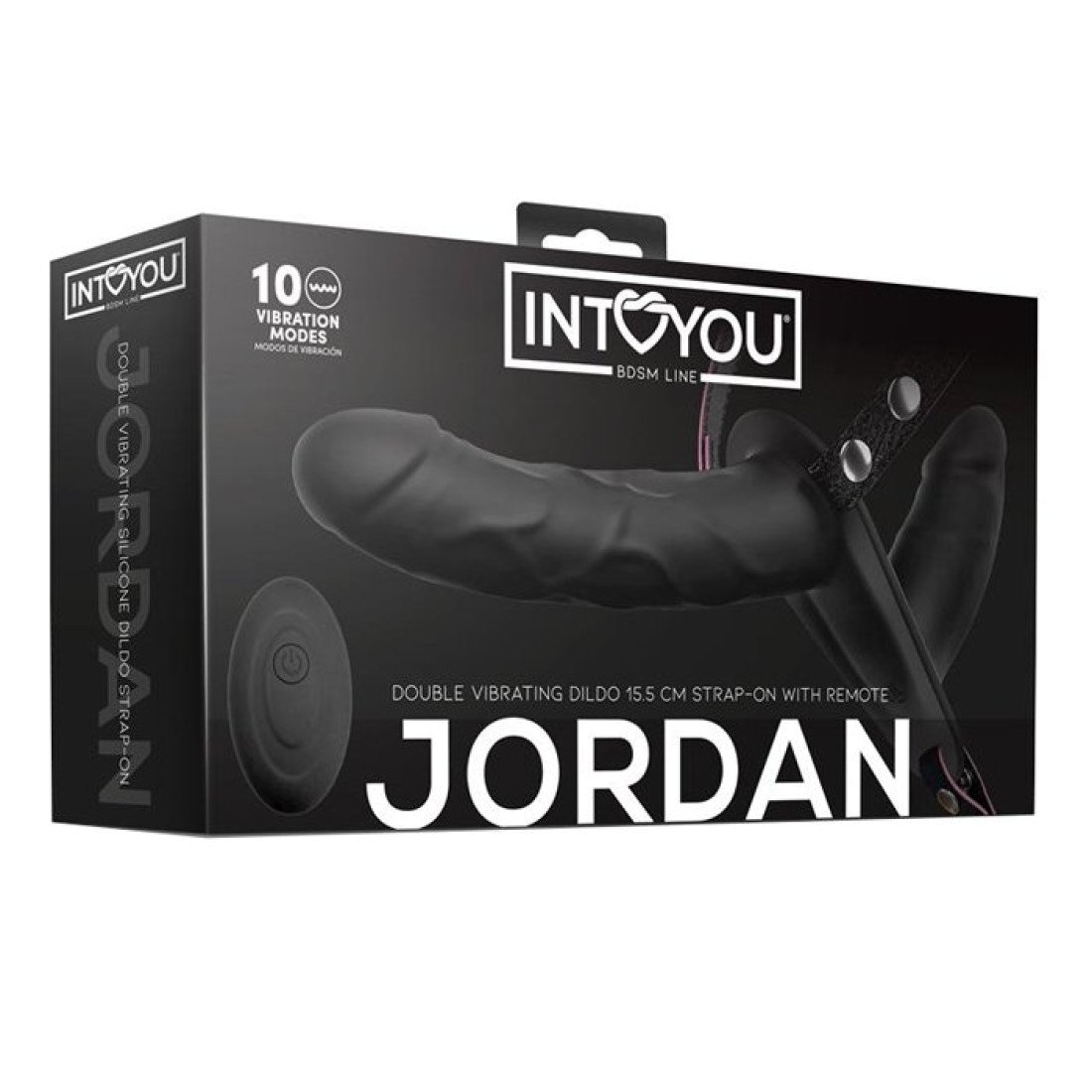 Vibruojantis strap-on dildo „Jordan“ - Intoyou