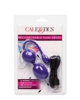 Violetiniai vibruojantys vaginaliniai kamuoliukai „Dual Kegel“ - CalExotics