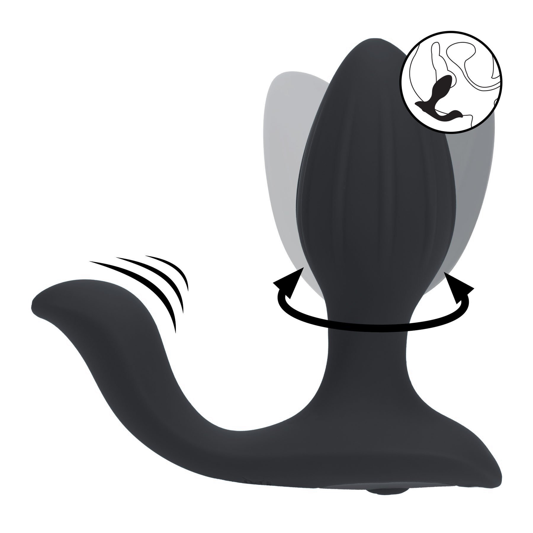 Vibruojantis analinis kaištis „Vibrating and Rotating Anal Plug“ - Levelz Vibruojantis analinis kaištis „Vibrating and Rotating Anal Plug“ - Levelz