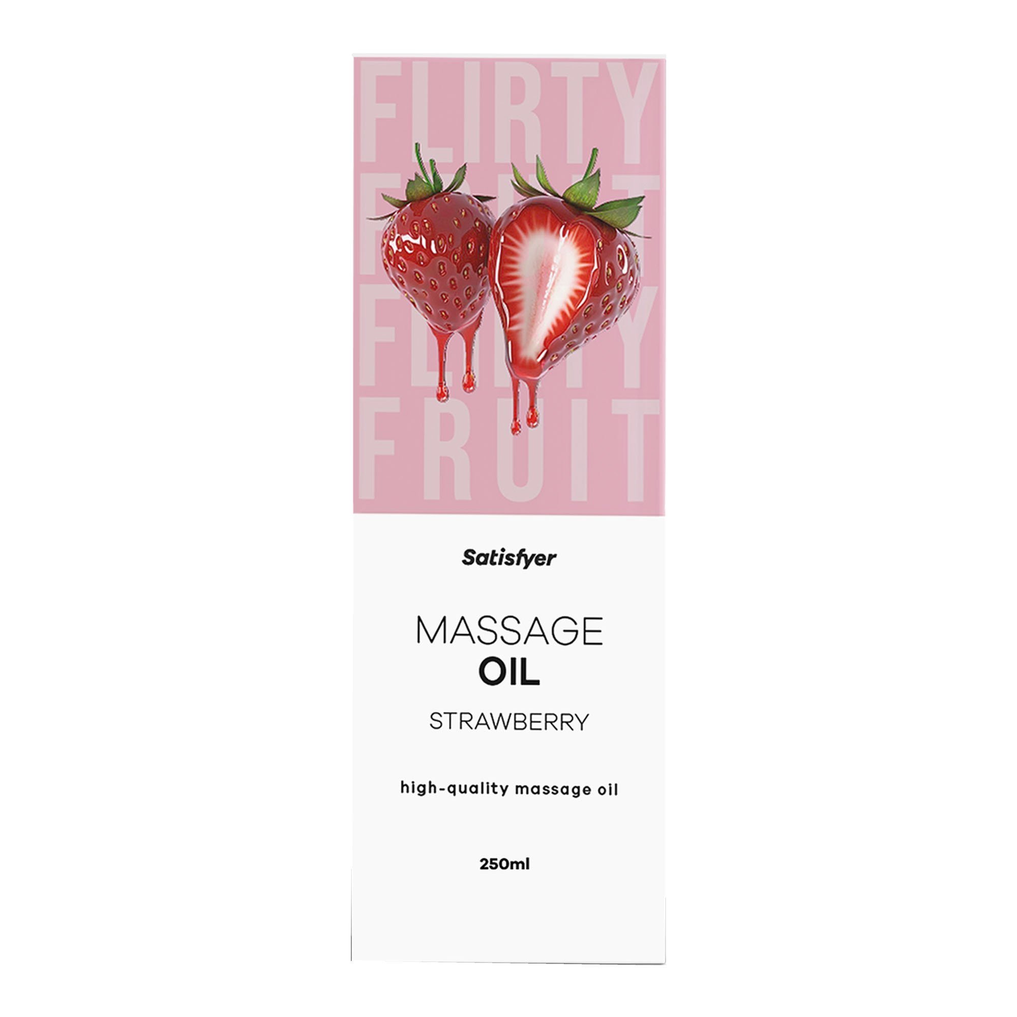 Masažo aliejus „Strawberry“, 250 ml - Satisfyer