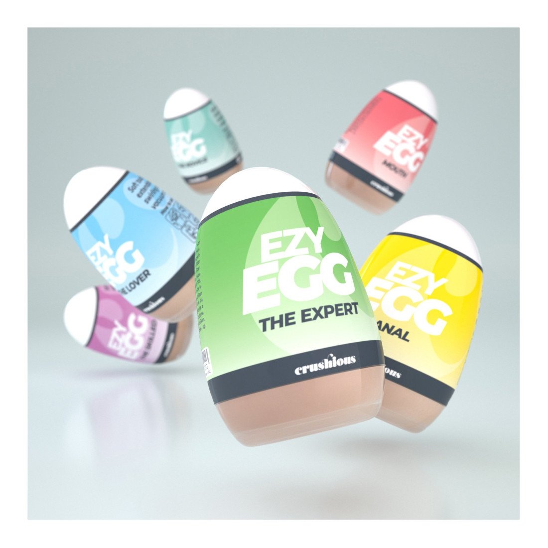 Masturbatorių rinkinys „Ezy Egg 6 Pack“ - Crushious