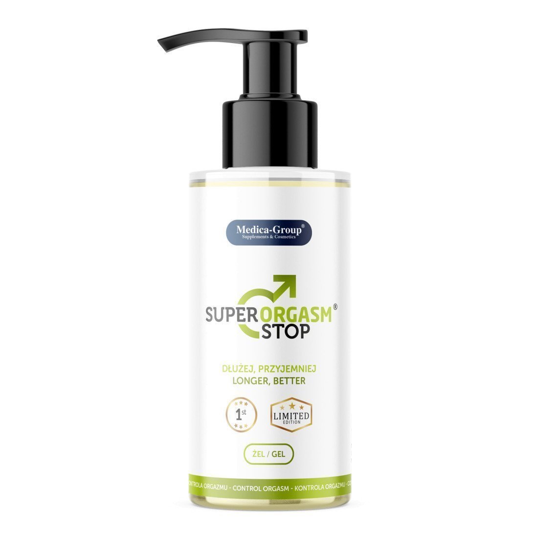 Ejakuliaciją nutolinantis gelis „SuperOrgasm Stop“, 150 ml - Medica-Group