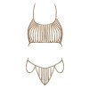 Liemenėlės ir kelnaičių rinkinys „Chain Bikini“ - Cottelli Collection