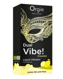 Stimuliuojantis gelis „Dual Vibe! Lemon Gin and Tonic“, 15 ml - Orgie