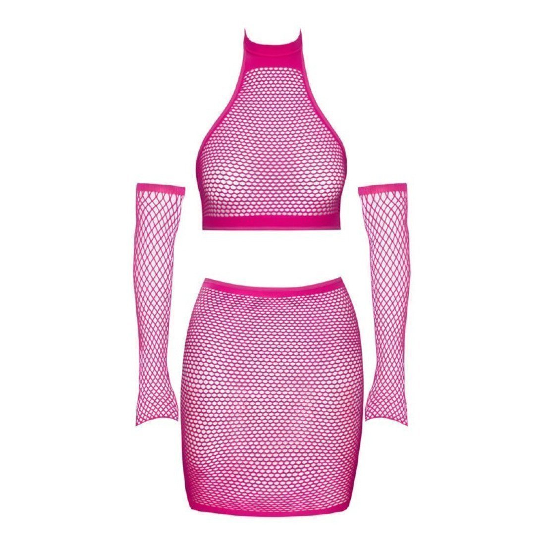Trijų dalių rinkinys „Hot Pink“ - Cottelli Collection