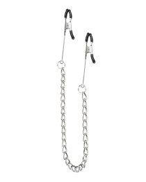 Spenelių spaustukai „Long Nipple Clamps with Chain“ - EasyToys