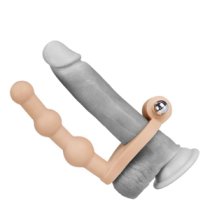 Vibruojantis strap-on dildo „The Ultra Soft Double 6 Inch“ - Love Toy