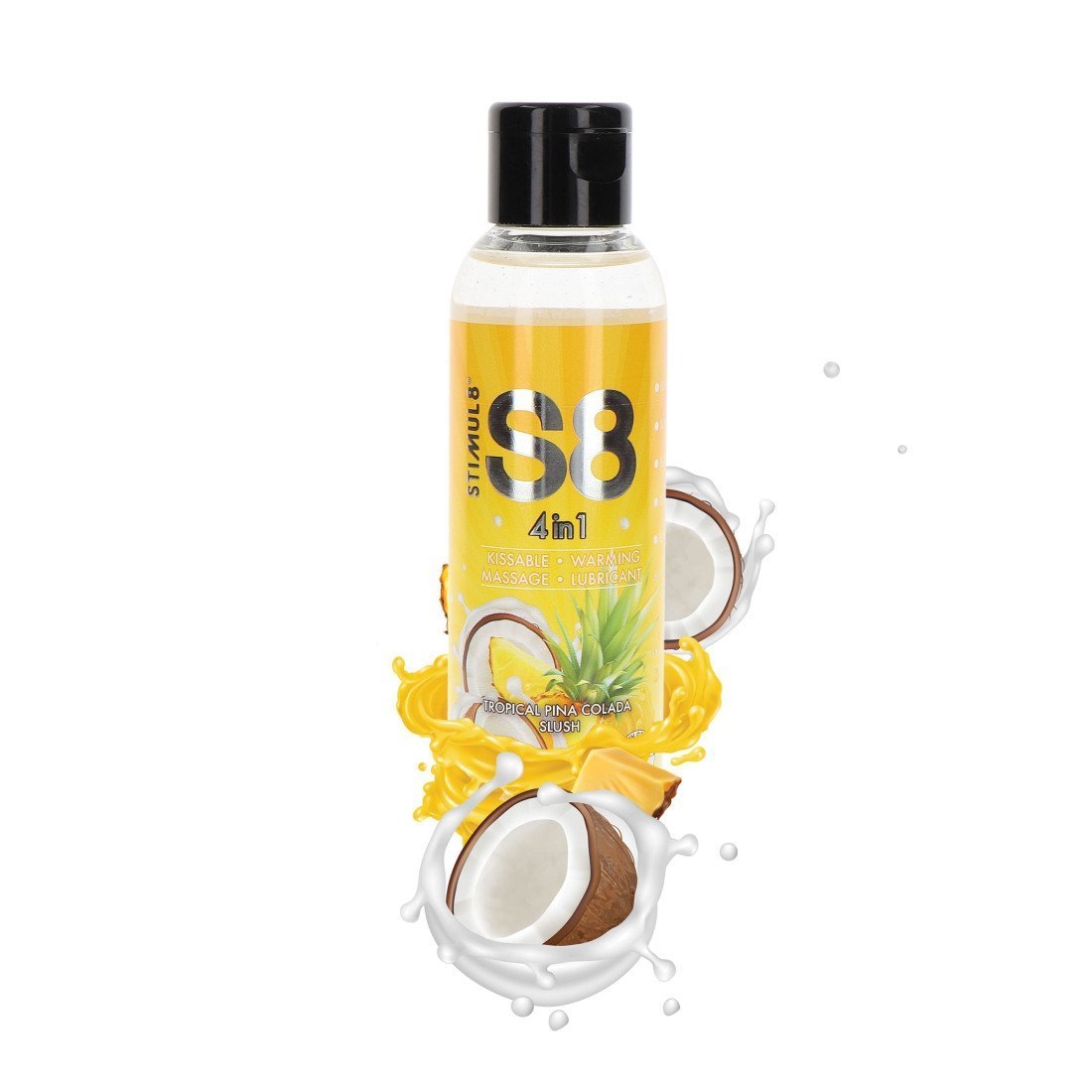 Šildantis masažinis lubrikantas „4 in 1 Tropical Pina Colada Slush“, 125 ml - Stimul8