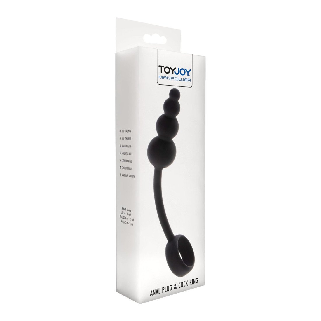 Penio žiedas - analinis kaištis „ManPower“ - ToyJoy