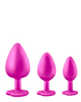Rožinis analinių kaiščių rinkinys „Luxe Bling Plugs“ - Blush