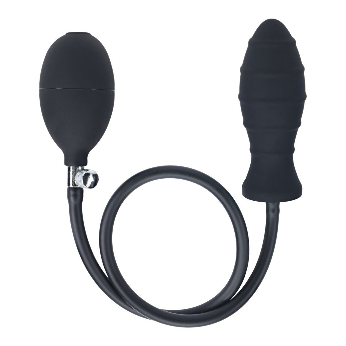 Pripučiamas analinis kaištis „Ribbed Inflatable Silicone Anal Plug“ - Levelz