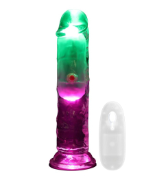 Vibruojantis dildo „LED Vibrating Cock 6“ - RealRock