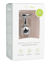 Mažas analinis kaištis „Heart Silver Clear“ - EasyToys