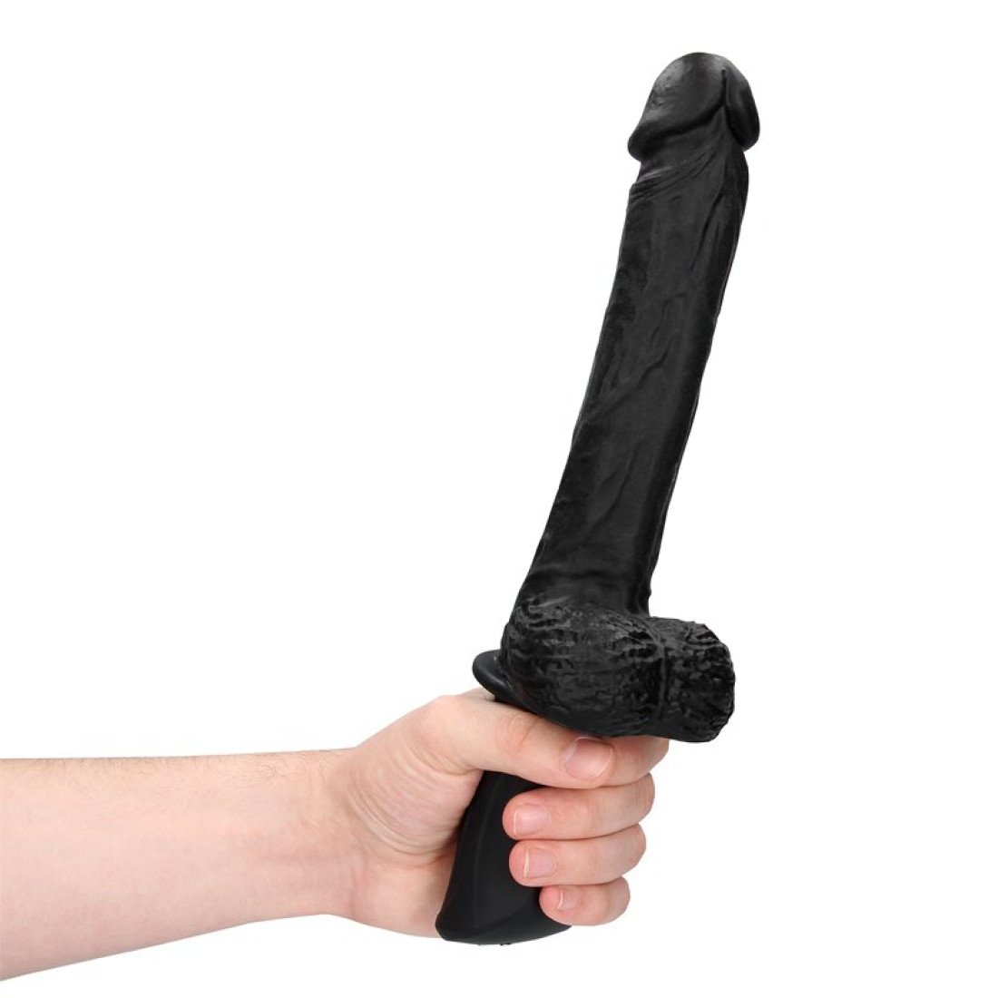 Automatinis falo imitatorius „Handheld Liquid Silicone Vibrating and Thrusting Dildo“ - Ouch!