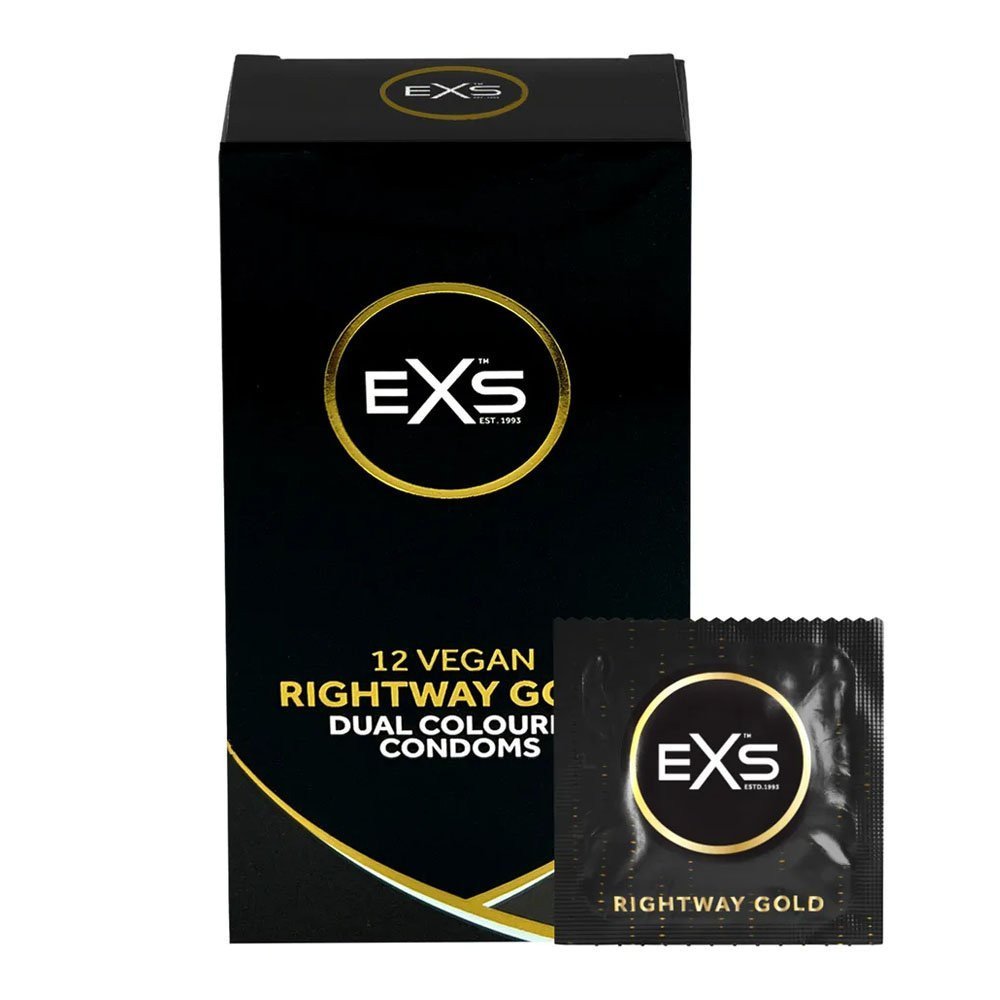 Prezervatyvai „Rightway Gold“, 12 vnt. - EXS Condoms