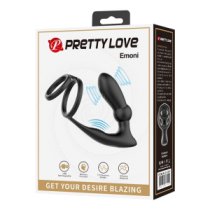 Vibruojantis analinis kaištis - penio žiedas „Emoni“ - Pretty Love